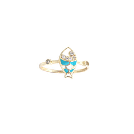ANILLO DE PEZ DAMA ORO 10K