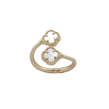 ANILLO DE TREBOL DAMA ORO 10K #7