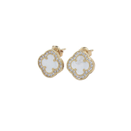 ARETE DE TREBOL ORO 10K