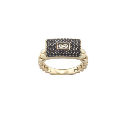 ANILLO MONACO CABALLERO 14K
