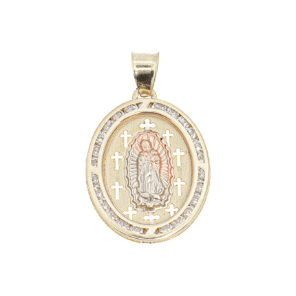 MEDALLA DE LA VIRGEN ORO 14K