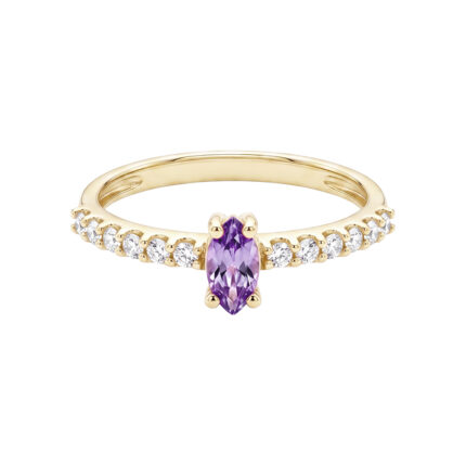 ANILLO SOLITARIO #6.5 ORO 10K
