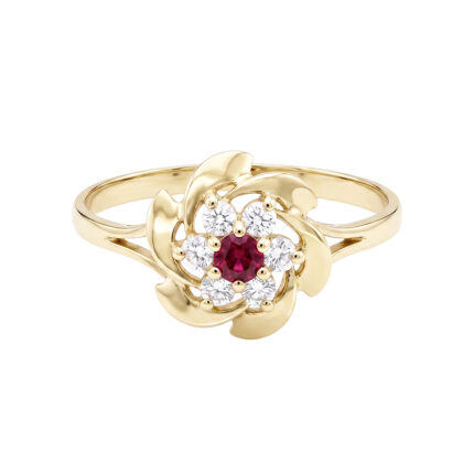 ANILLO FLORAL #8 ORO 10K