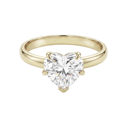 ANILLO SOLITARIO CORAZÓN #7 ORO 10K