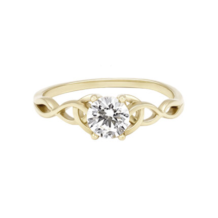 ANILLO SOLITARIO ORO 14K #8