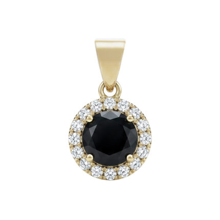DIJE DE ZIRCONIA NEGRA ORO 10K