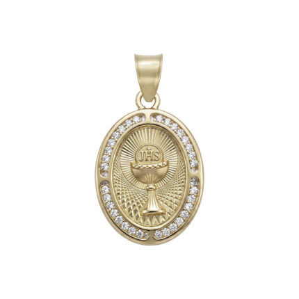 MEDALLA DE PRIMERA COMUNION ORO 10K