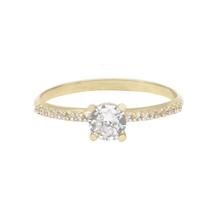 ANILLO SOLITARIO ORO 14K #6